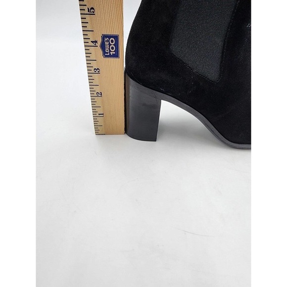 Rag & Bone BRYNN Black Suede Pointed Toe Block Heel Ankle Boots Size 36.5 - Picture 10 of 11